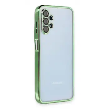 Newface Samsung Galaxy A13 4G Kılıf Razer Lensli Silikon - Yeşil
