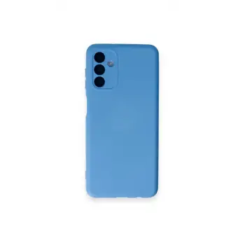 Newface Samsung Galaxy A14 4G Kılıf Nano içi Kadife Silikon - Mavi