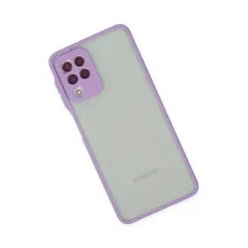 Newface Samsung Galaxy A22 Kılıf Montreal Silikon Kapak - Mor