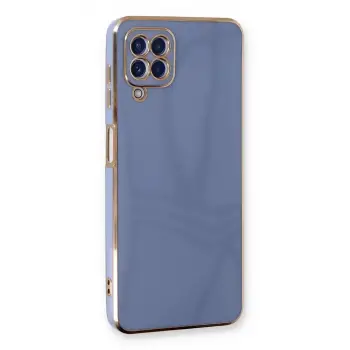 Newface Samsung Galaxy A22 Kılıf Volet Silikon - Mavi