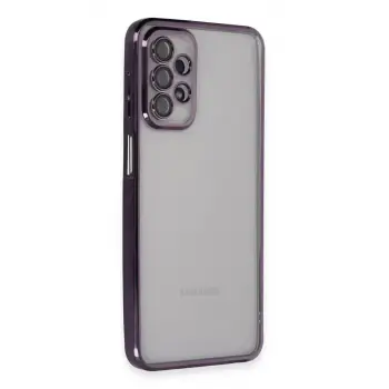 Newface Samsung Galaxy A23 4G Kılıf Razer Lensli Silikon - Mor