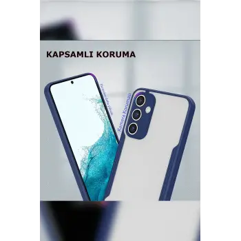 Newface Samsung Galaxy A24 4G Kılıf Platin Silikon - Mavi