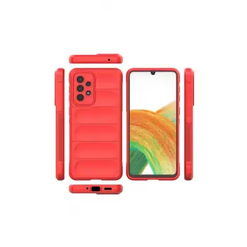 Newface Samsung Galaxy A33 5G Kılıf Optimum Silikon - Kırmızı