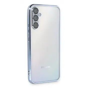 Newface Samsung Galaxy A34 5G Kılıf Razer Lensli Silikon - Açık Mavi