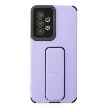 Newface Samsung Galaxy A53 5G Kılıf Mega Standlı Silikon - Lila