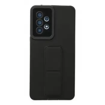 Newface Samsung Galaxy A53 5G Kılıf Mega Standlı Silikon - Siyah