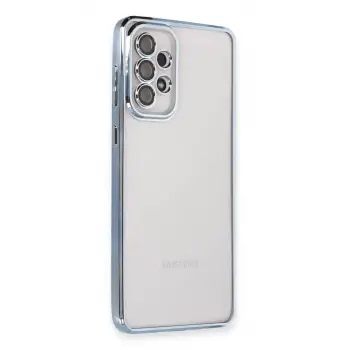 Newface Samsung Galaxy A53 5G Kılıf Razer Lensli Silikon - Açık Mavi