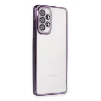 Newface Samsung Galaxy A53 5G Kılıf Razer Lensli Silikon - Mor