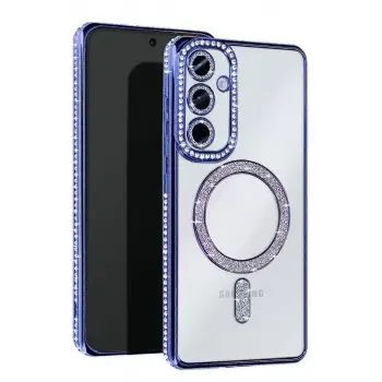 Newface Samsung Galaxy A56 Joke Simli Magneticsafe Kılıf - Mavi