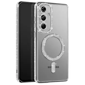 Newface Samsung Galaxy A57 5G Joke Simli Magneticsafe Kılıf - Gümüş