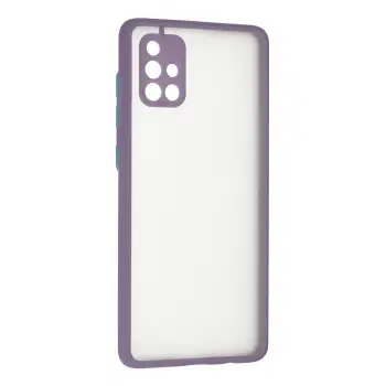 Newface Samsung Galaxy A71 Kılıf Montreal Silikon Kapak - Mor