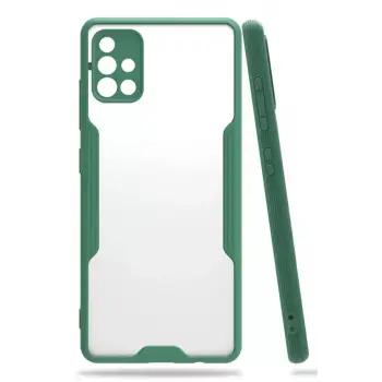 Newface Samsung Galaxy A71 Kılıf Platin Silikon - Yeşil