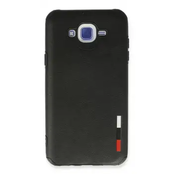 Newface Samsung Galaxy J7 Kılıf Loop Deri Silikon - Siyah