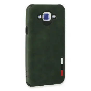 Newface Samsung Galaxy J7 Kılıf Loop Deri Silikon - Yeşil