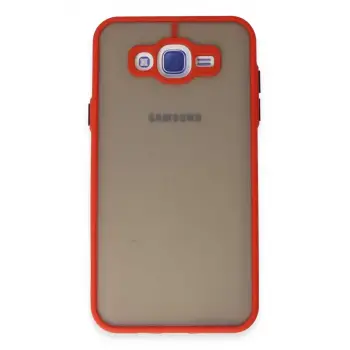 Newface Samsung Galaxy J7 Kılıf Montreal Silikon Kapak - Kırmızı