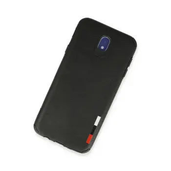 Newface Samsung Galaxy J7 Pro / J730 Kılıf Loop Deri Silikon - Siyah