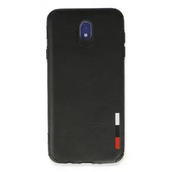 Newface Samsung Galaxy J7 Pro / J730 Kılıf Loop Deri Silikon - Siyah