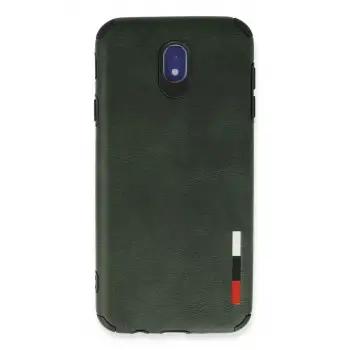 Newface Samsung Galaxy J7 Pro / J730 Kılıf Loop Deri Silikon - Yeşil