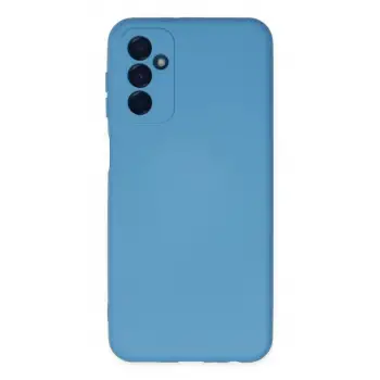 Newface Samsung Galaxy M23 Kılıf Nano içi Kadife Silikon - Mavi