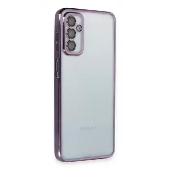 Newface Samsung Galaxy M23 Kılıf Razer Lensli Silikon - Mor