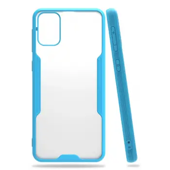 Newface Samsung Galaxy M31 Kılıf Platin Silikon - Mavi