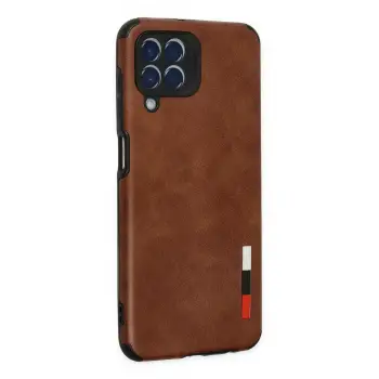 Newface Samsung Galaxy M33 Kılıf Loop Deri Silikon - Kahverengi