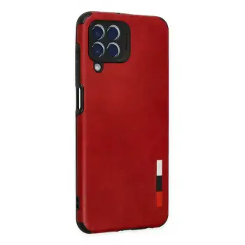 Newface Samsung Galaxy M33 Kılıf Loop Deri Silikon - Kırmızı