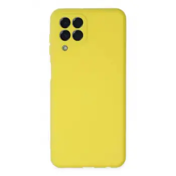 Newface Samsung Galaxy M33 Kılıf Nano içi Kadife Silikon - Sarı