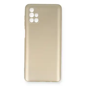 Newface Samsung Galaxy M51 Kılıf First Silikon - Gold