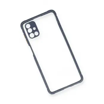 Newface Samsung Galaxy M51 Kılıf Miami Şeffaf Silikon - Gri