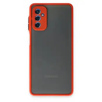 Newface Samsung Galaxy M52 5G Kılıf Montreal Silikon Kapak - Kırmızı