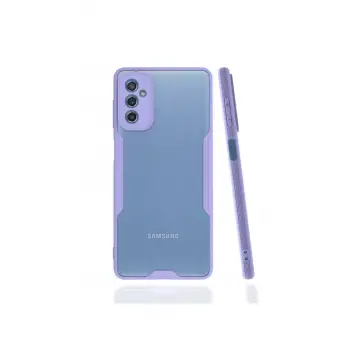 Newface Samsung Galaxy M52 5G Kılıf Platin Silikon - Lila