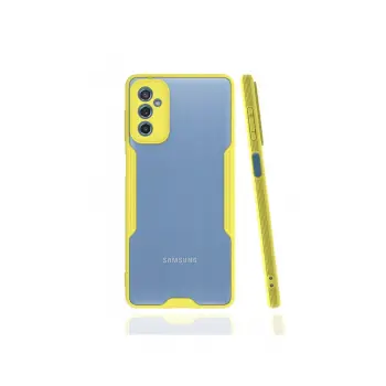 Newface Samsung Galaxy M52 5G Kılıf Platin Silikon - Sarı