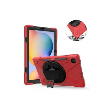 Newface Samsung Galaxy P610 Tab S6 Lite 10.4 Kılıf Amazing Tablet Kapak - Kırmızı
