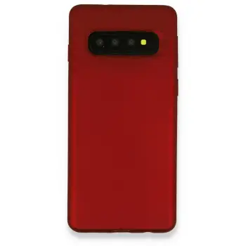 Newface Samsung Galaxy S10 Plus Kılıf First Silikon - Bordo
