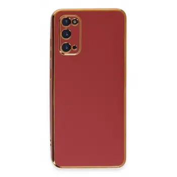 Newface Samsung Galaxy S20 Kılıf Volet Silikon - Kırmızı
