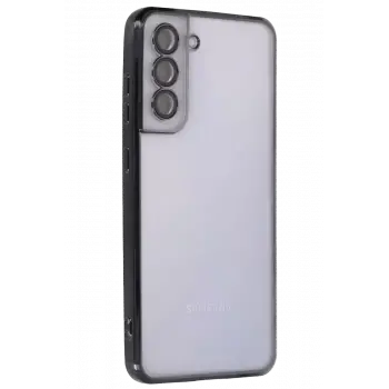 Newface Samsung Galaxy S21 FE Kılıf Razer Lensli Silikon - Siyah