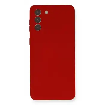 Newface Samsung Galaxy S21 Plus Kılıf Nano içi Kadife Silikon - Kırmızı
