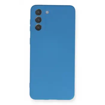 Newface Samsung Galaxy S21 Plus Kılıf Nano içi Kadife Silikon - Mavi