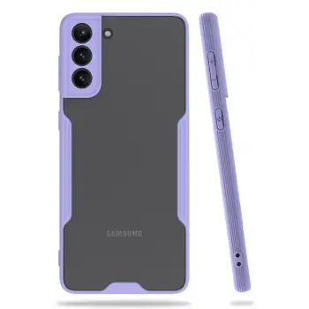 Newface Samsung Galaxy S21 Plus Kılıf Platin Silikon - Lila