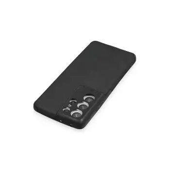 Newface Samsung Galaxy S21 Ultra Kılıf Loop Deri Silikon - Siyah