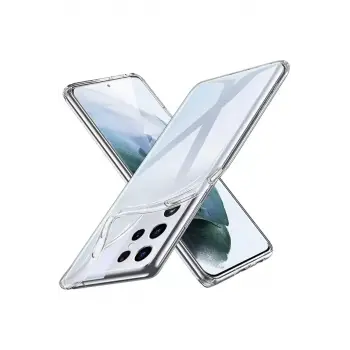 Newface Samsung Galaxy S21 Ultra Kılıf Lüx Şeffaf Silikon