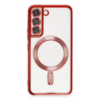 Newface Samsung Galaxy S22 Kılıf Kross Magneticsafe Kapak - Kırmızı