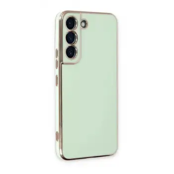 Newface Samsung Galaxy S22 Plus Kılıf Volet Silikon - Açık Yeşil