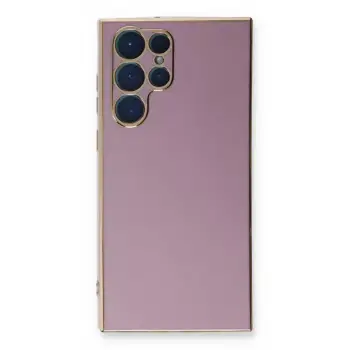 Newface Samsung Galaxy S22 Ultra Kılıf Volet Silikon - Mor