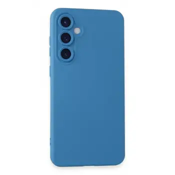 Newface Samsung Galaxy S23 FE Kılıf Nano içi Kadife Silikon - Mavi