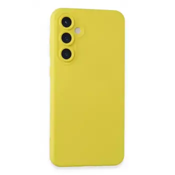 Newface Samsung Galaxy S23 FE Kılıf Nano içi Kadife Silikon - Sarı