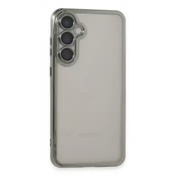 Newface Samsung Galaxy S23 FE Kılıf Razer Lensli Silikon - Gümüş