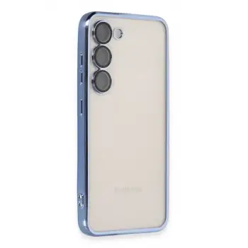 Newface Samsung Galaxy S23 Kılıf Razer Lensli Silikon - Açık Mavi