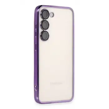 Newface Samsung Galaxy S23 Kılıf Razer Lensli Silikon - Mor